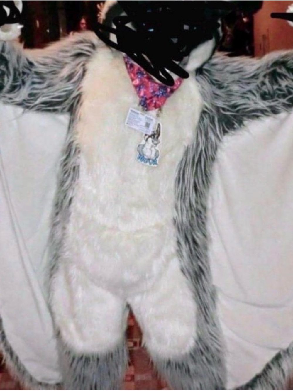 Soft flying wolf fursuit body and tail only